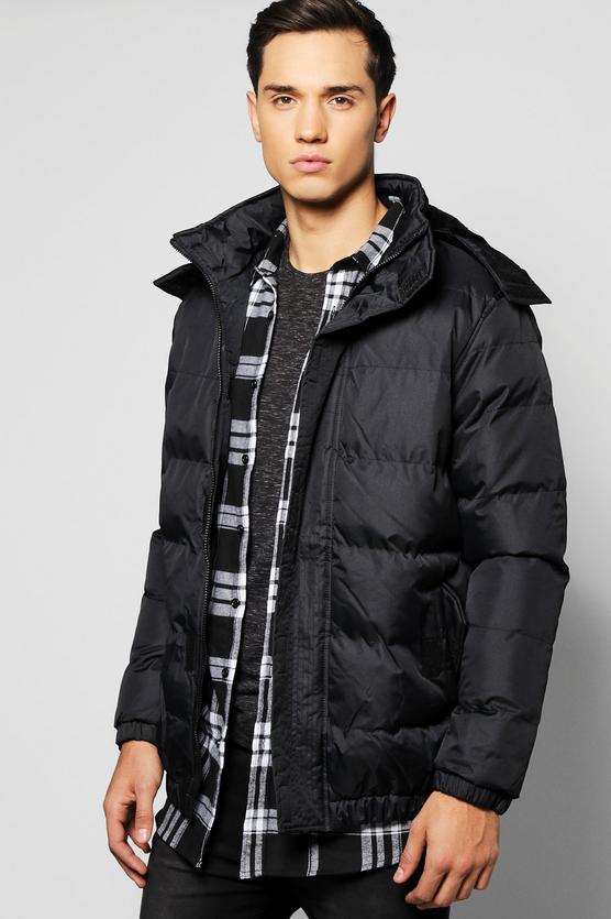 Hooded Quilted Parka Jacket